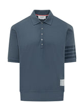 THOM BROWNE - Garment Dyed Short-Sleeve Polo - Blue | Lidia Shopping ® | Official Website