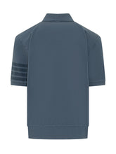 THOM BROWNE - Garment Dyed Short-Sleeve Polo - Blue - LIDIASHOPPING® - Official Website