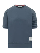 THOM BROWNE - Garment Dyed Short-Sleeve T-Shirt - Blue | Lidia Shopping ® | Official Website
