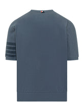 THOM BROWNE - Garment Dyed Short-Sleeve T-Shirt - Blue | Lidia Shopping ® | Official Website