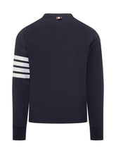 THOM BROWNE - Felpa Girocollo 4-Bar - Blu | Lidia Shopping | Official Website