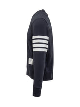 THOM BROWNE - Felpa Girocollo 4-Bar - Blu | Lidia Shopping | Official Website