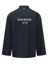 THOM BROWNE - Packable Jacket with Pockets and Buttons - Blue - LIDIASHOPPING® - Official Website