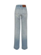 VICTORIA BECKHAM - Pantaloni Denim a Gamba Larga - Blu | Lidia Shopping ® | Official Website