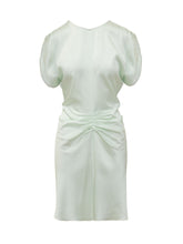 VICTORIA BECKHAM - Short Dress with Ruching - Green - LIDIASHOPPING® - Official Website