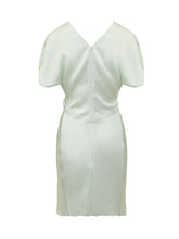 VICTORIA BECKHAM - Short Dress with Ruching - Green - LIDIASHOPPING® - Official Website