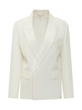 VICTORIA BECKHAM - Tailored Jacket With Classic Lapels - White - LIDIASHOPPING® - Official Website