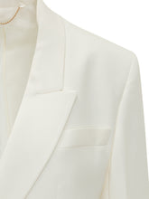 VICTORIA BECKHAM - Tailored Jacket With Classic Lapels - White - LIDIASHOPPING® - Official Website