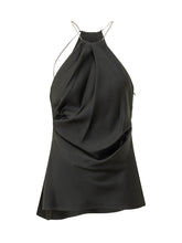 VICTORIA BECKHAM - Chain Detail Cami Top - Black - LIDIASHOPPING® - Official Website