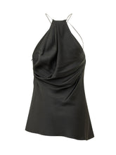 VICTORIA BECKHAM - Chain Detail Cami Top - Black - LIDIASHOPPING® - Official Website
