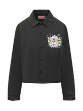 KENZO - Coach Jacket with Print - Black - LIDIASHOPPING® - Official Website