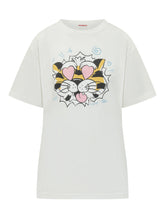 KENZO - T-Shirt Oversize con Stampa Tigre - Bianco - LIDIASHOPPING® - Official Website