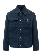 VERSACE - Utility Jacket With Pockets - Blue - LIDIASHOPPING® - Official Website