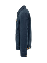 VERSACE - Utility Jacket With Pockets - Blue - LIDIASHOPPING® - Official Website