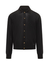 VERSACE - Knit Sweater With Buttons - Black - LIDIASHOPPING® - Official Website