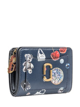 MARC JACOBS - Portafoglio Compatto Stampa Grafica - Blu - LIDIASHOPPING® - Official Website