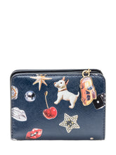 MARC JACOBS - Portafoglio Compatto Stampa Grafica - Blu - LIDIASHOPPING® - Official Website