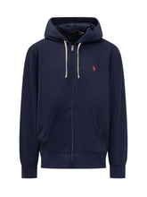 POLO RALPH LAUREN - Felpa Con Cappuccio E Zip Frontale - Blu - LIDIASHOPPING® - Official Website