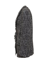 MSGM - MSGM Tweed Blazer with Frayed Edges - Black - LIDIASHOPPING® - Official Website