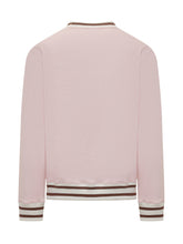 DROLE DE MONSIEUR - Crewneck Sweatshirt With Striped Trims - Pink - LIDIASHOPPING® - Official Website