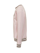 DROLE DE MONSIEUR - Crewneck Sweatshirt With Striped Trims - Pink - LIDIASHOPPING® - Official Website