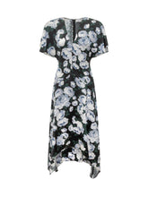 STELLA MCCARTNEY - Asymmetric Floral Midi Dress - Multicolor - LIDIASHOPPING® - Official Website