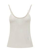 STELLA MCCARTNEY - Top Con Spalline Di Perle - Bianco - LIDIASHOPPING® - Official Website
