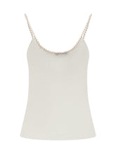 STELLA MCCARTNEY - Top Con Spalline Di Perle - Bianco - LIDIASHOPPING® - Official Website
