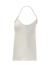 STELLA MCCARTNEY - Top Con Spalline Di Perle - Bianco - LIDIASHOPPING® - Official Website