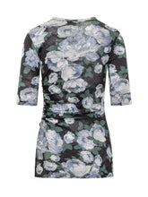 STELLA MCCARTNEY - Floral Mesh Short-Sleeve Top - Multicolor - LIDIASHOPPING® - Official Website