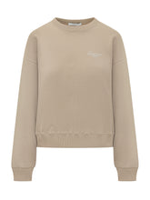 GIVENCHY - Crewneck Sweatshirt With Embroidered Logo - Beige - LIDIASHOPPING® - Official Website