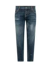 DSQUARED2 - Teddy Jeans with Used Effect and Distressed Details - Blue - LIDIASHOPPING® - Official Website