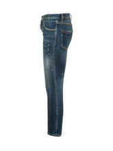 DSQUARED2 - Teddy Jeans with Used Effect and Distressed Details - Blue - LIDIASHOPPING® - Official Website