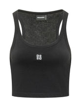 DSQUARED2 - Logo Crop Top - Black - LIDIASHOPPING® - Official Website