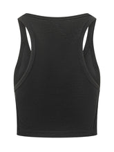 DSQUARED2 - Logo Crop Top - Black - LIDIASHOPPING® - Official Website