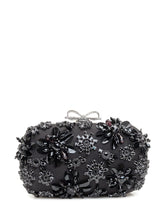 SELF-PORTRAIT - Floral Embellished Clutch - Black - LIDIASHOPPING® - Official Website