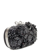 SELF-PORTRAIT - Floral Embellished Clutch - Black - LIDIASHOPPING® - Official Website