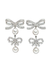 SELF-PORTRAIT - Orecchini Doppio Fiocco - Argento - LIDIASHOPPING® - Official Website