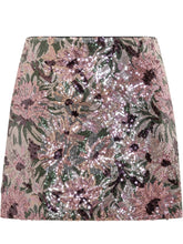 SELF-PORTRAIT - Gonna Mini con Ricamo Floreale - Viola - LIDIASHOPPING® - Official Website