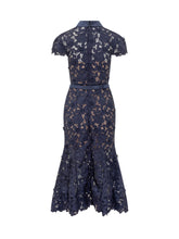 SELF-PORTRAIT - Floral Lace Midi Dress - Blue - LIDIASHOPPING® - Official Website