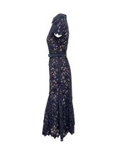 SELF-PORTRAIT - Floral Lace Midi Dress - Blue - LIDIASHOPPING® - Official Website