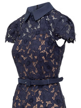 SELF-PORTRAIT - Floral Lace Midi Dress - Blue - LIDIASHOPPING® - Official Website