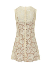 SELF-PORTRAIT - Abito Mini in Pizzo Ricamato - Giallo | Lidia Shopping ® | Official Website