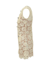 SELF-PORTRAIT - Abito Mini in Pizzo Ricamato - Giallo | Lidia Shopping ® | Official Website