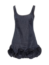 SELF-PORTRAIT - Abito Mini con Fiori 3D - Blu - LIDIASHOPPING® - Official Website