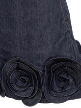 SELF-PORTRAIT - Abito Mini con Fiori 3D - Blu - LIDIASHOPPING® - Official Website