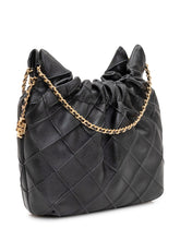 TORY BURCH - Borsa a Spalla Trapuntata con Catena - Nero - LIDIASHOPPING® - Official Website