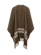 TORY BURCH - Poncho a Frange - Marrone | Lidia Shopping | Official Website