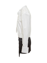 THE ATTICO - Blouse with Bow Detail and Layered Hem - White - LIDIASHOPPING® - Official Website