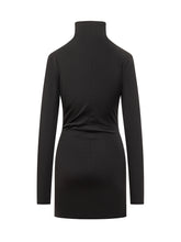 THE ATTICO - Abito a Maniche Lunghe con Collo Alto - Nero - LIDIASHOPPING® - Official Website